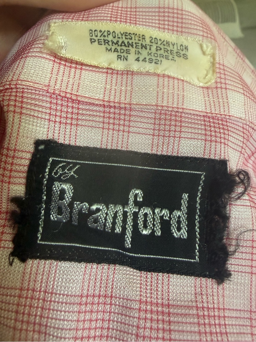 Men's Pink Plaid Vintage shirt M